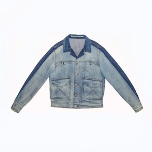 Kenzo Paris Men's Patchwork Tonal‎  Denim Jacket  Size M Slime Fit